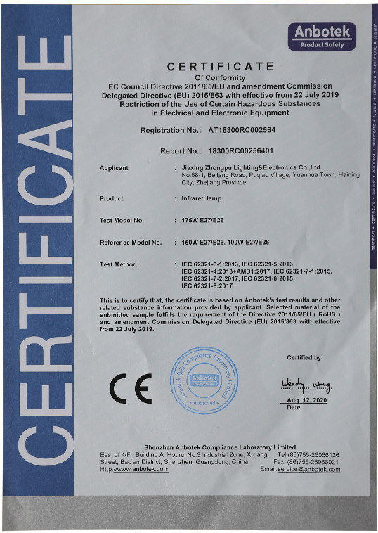 Par light CE certificate 2